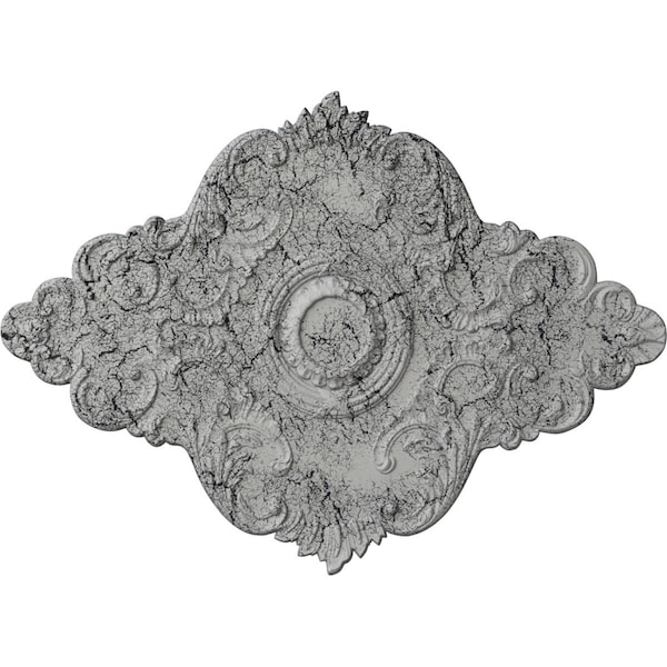 Ekena Millwork Piedmont Medallion (Canopies up to 6 1/2"), 67 1/8"W x 48 5/8"H x 1 7/8"P, Ultra Pure White Crackle CM67PEUWC - main